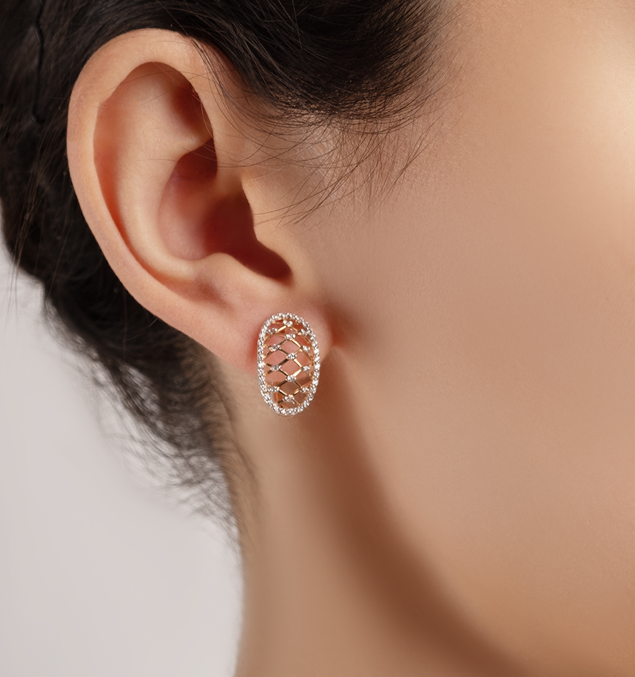 серьги Династия 001012-1102 вес 2,97 золото фианит