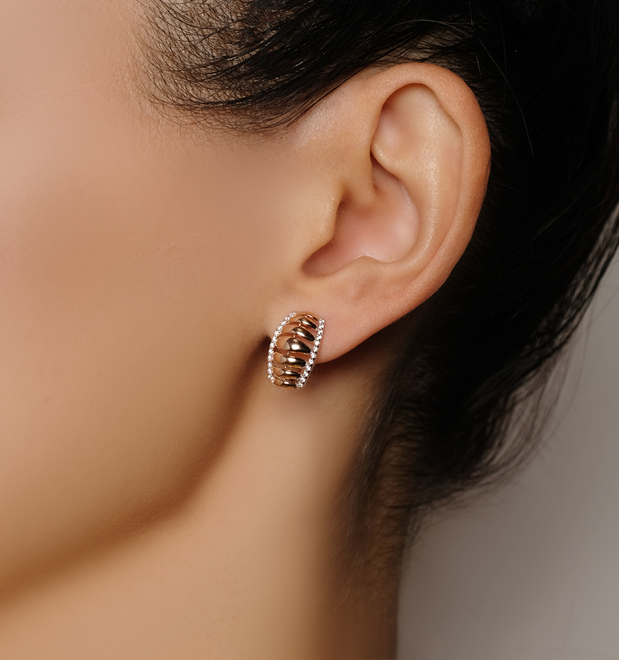 серьги Династия 000952-1102 вес 3,1 золото фианит