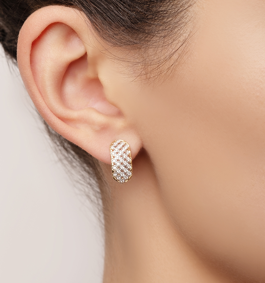серьги Династия 000412-1102 вес 2,41 золото фианит