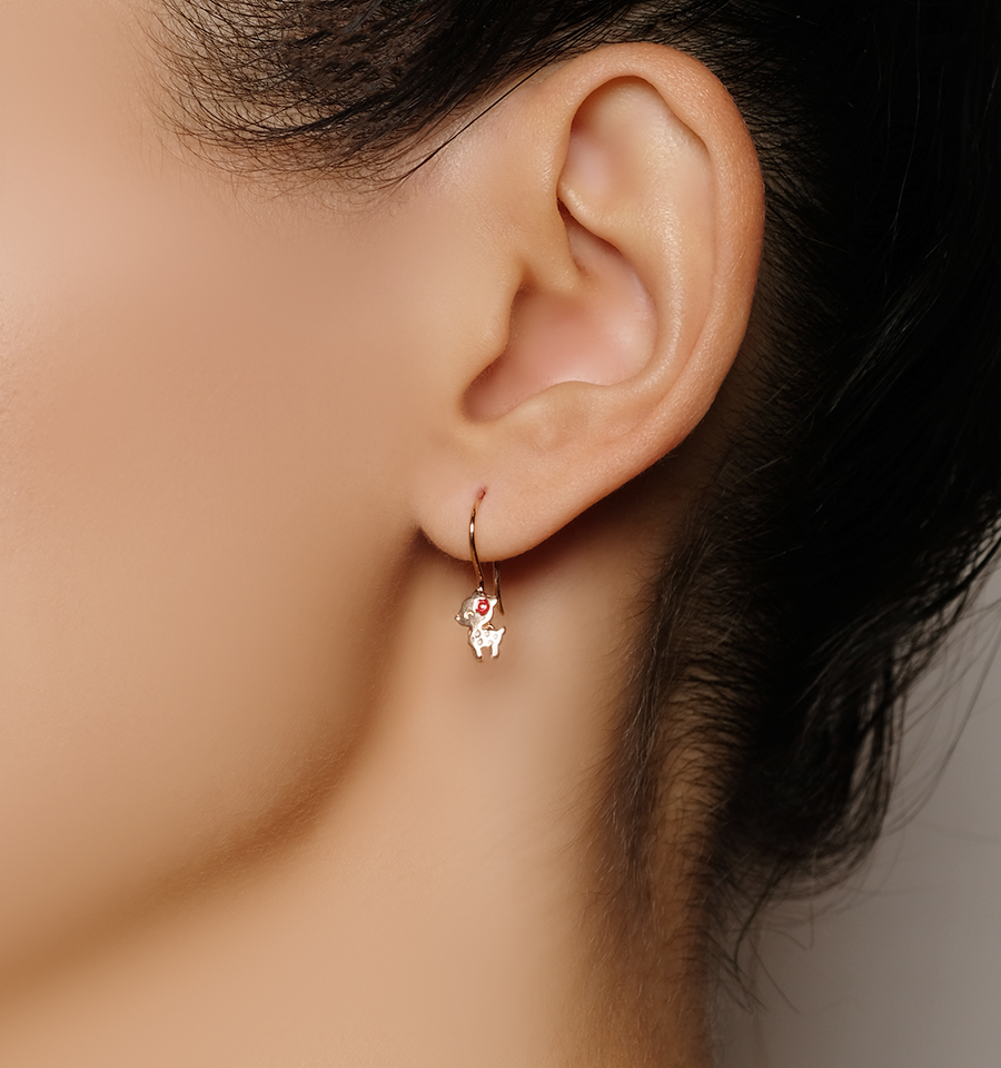 серьги Династия 016812-1680 вес 1,03 золото эмаль